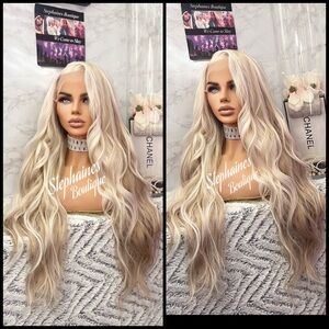 - Human Hair Blended Lace Front Wig